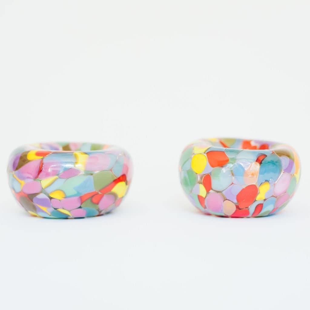 Glass Blown Multi-Color Nest Bowl