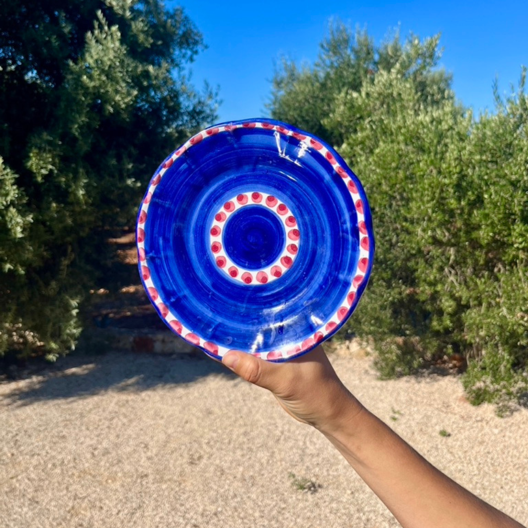 Azura Salad Plate - Handmade & Hand Painted on the Amalfi