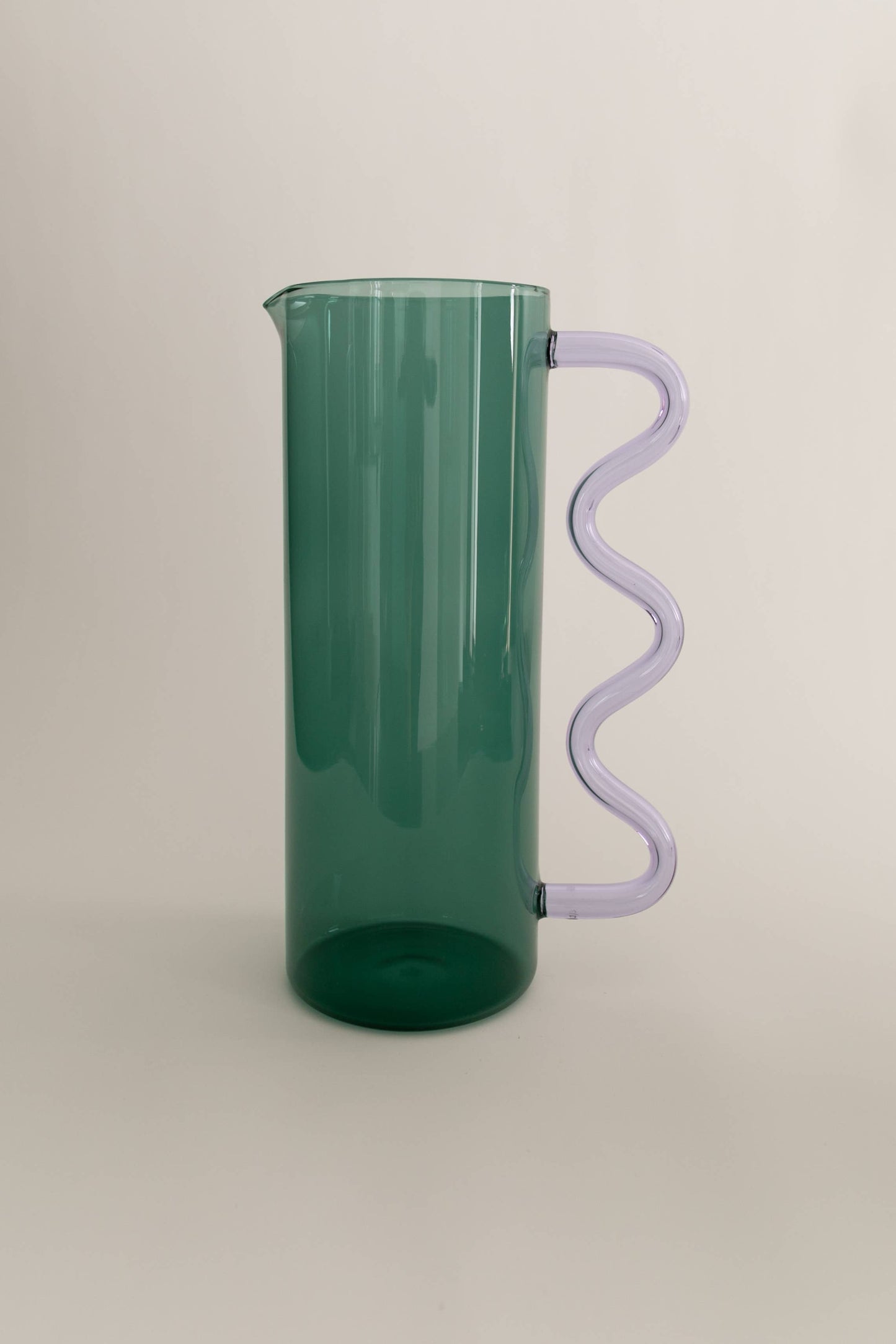 Wave Pitcher, Teal/Lilac