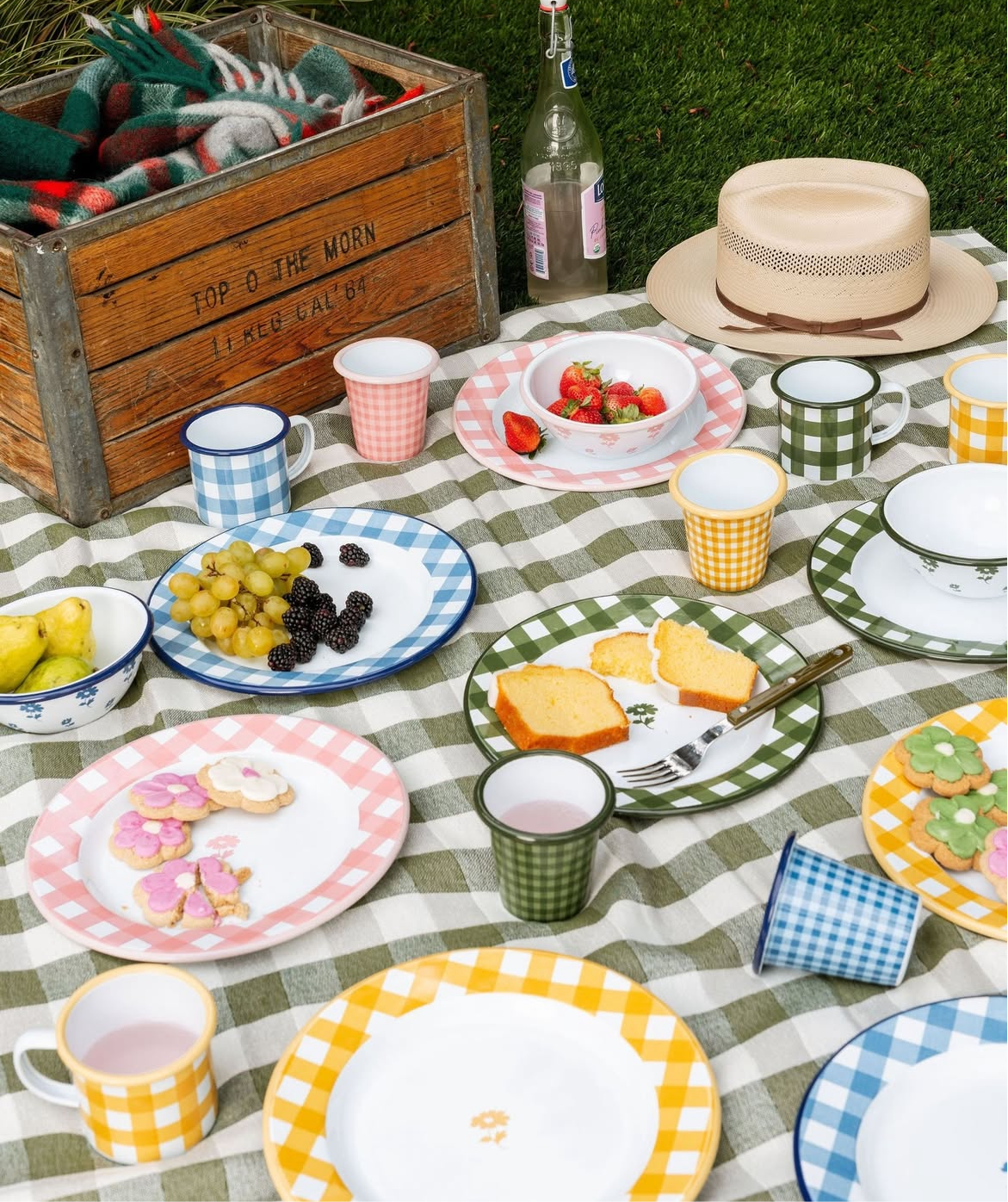 Max Humphrey x CCH Gingham Enamelware Dinner Plate