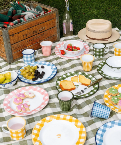 Max Humphrey x CCH Gingham Enamelware Dinner Plate