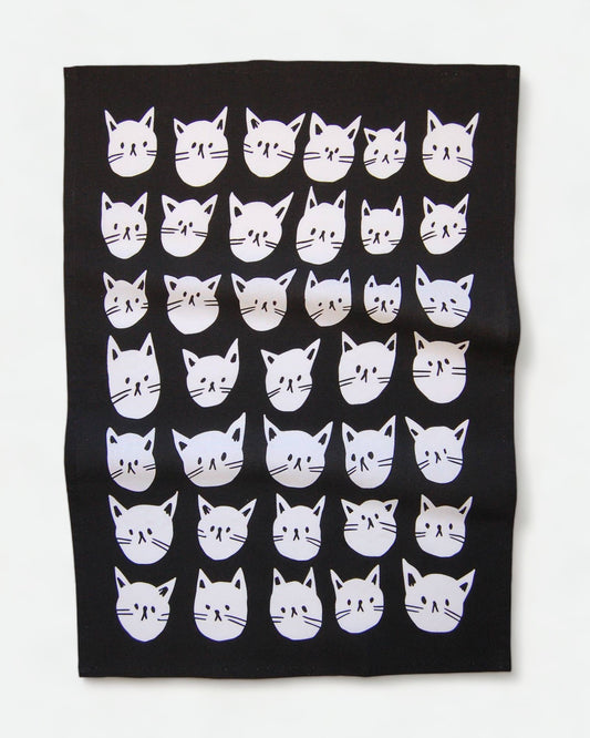 Many Cats Tea Towel