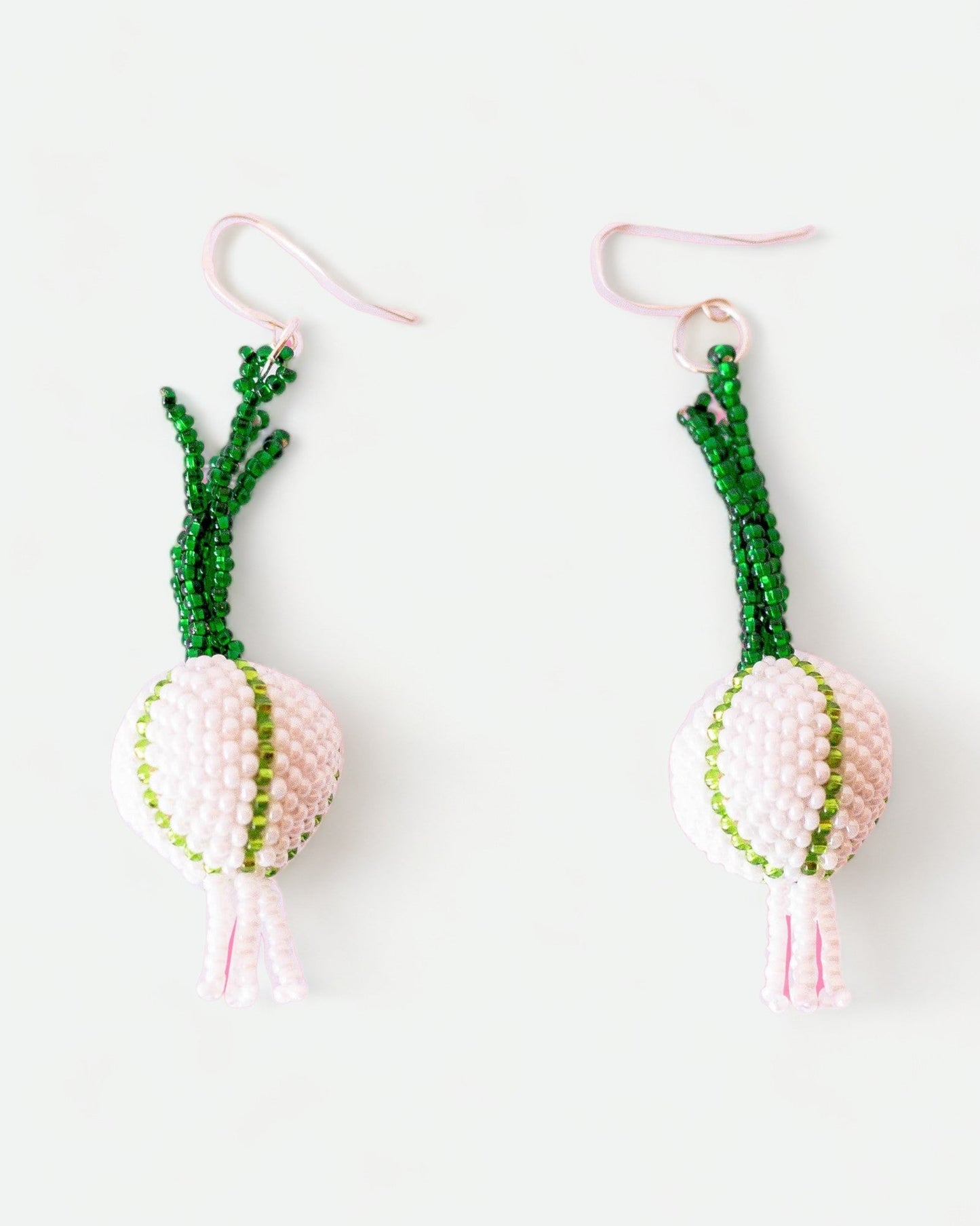 Beaded Onion Earrings by Wixárika Indigenous