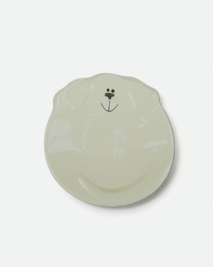 5" Ceramic Dog Dish : Solid