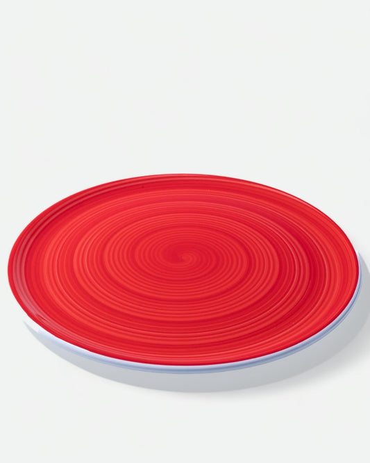 Spirale Red Charger / Pizza Plate