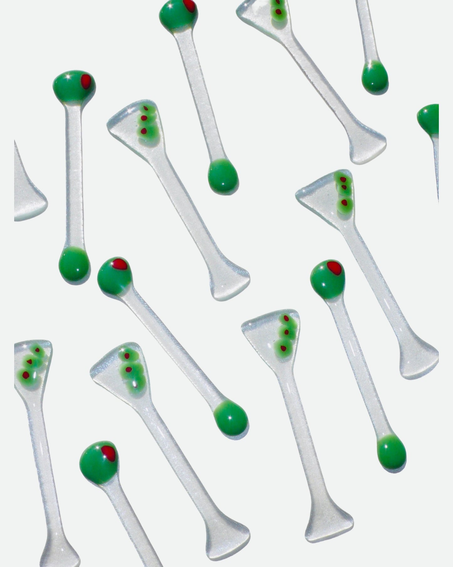 Happy Hour Glass Stirrers - Olive