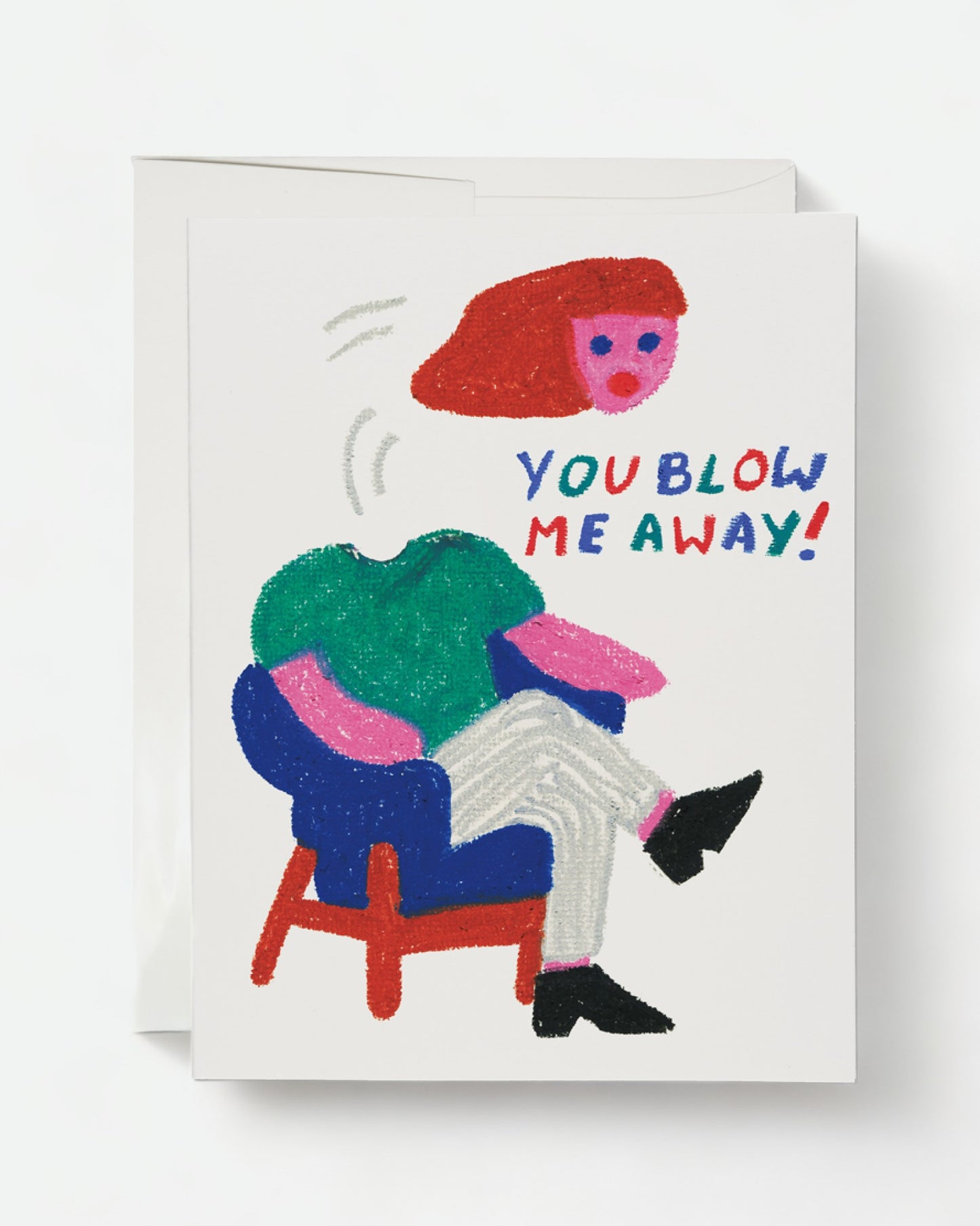 Blown Away love greeting card