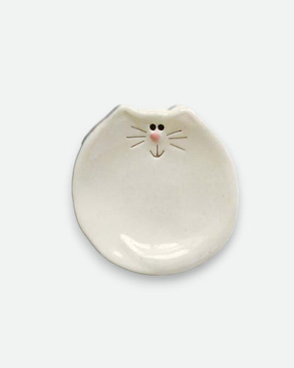 5" Ceramic Cat Dish: Solid