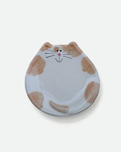 5" Ceramic Cat Dish: Spots