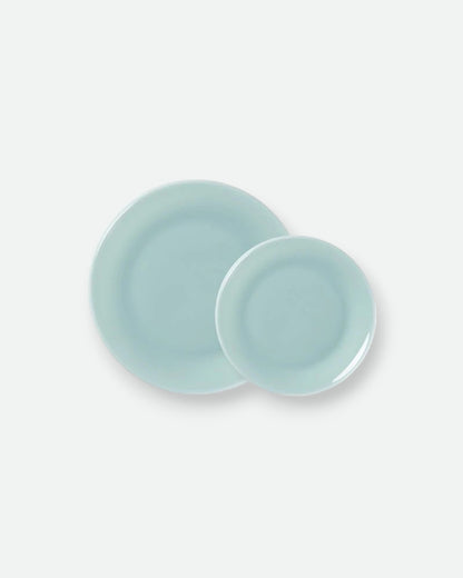 Milk Glass Plate - Minty Haze