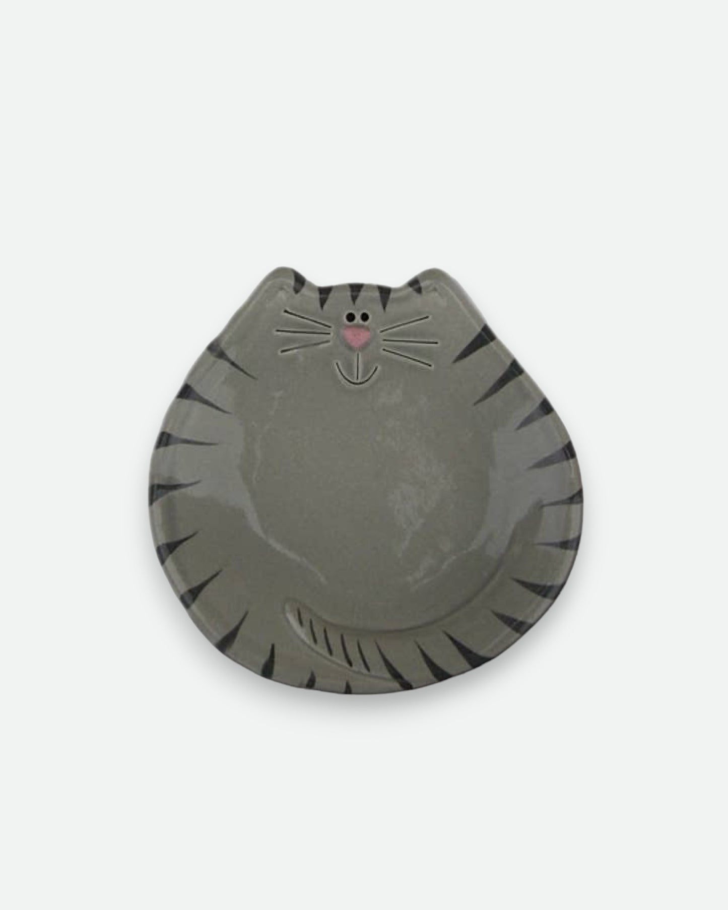 5" Ceramic Cat Dish: Stripes