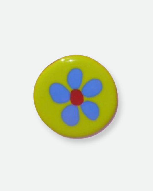 Flower Glass Coaster - Slime Blue