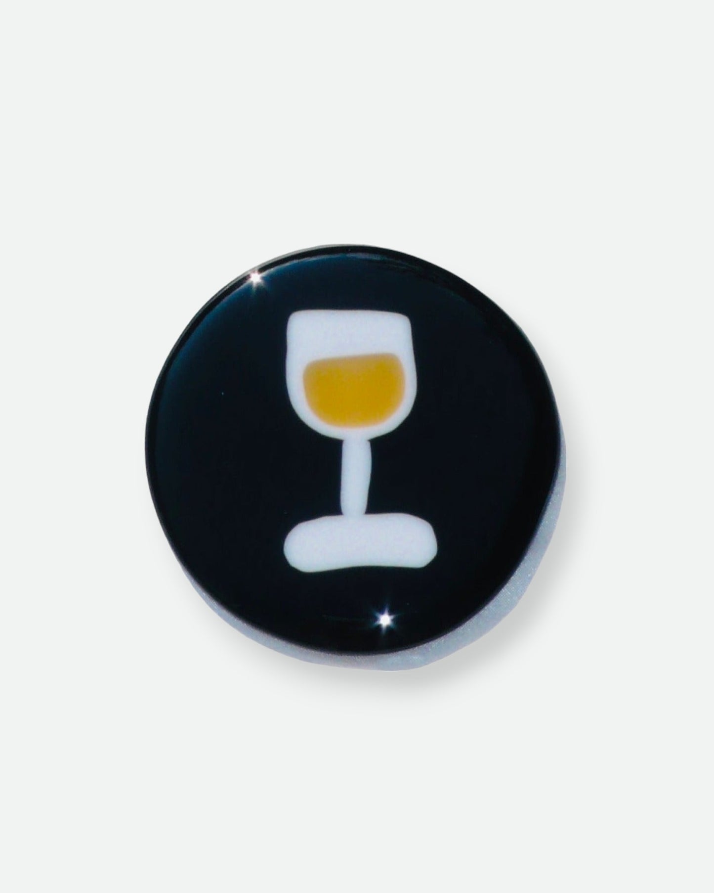 Happy Hour Glass Coaster - Onyx White Wine