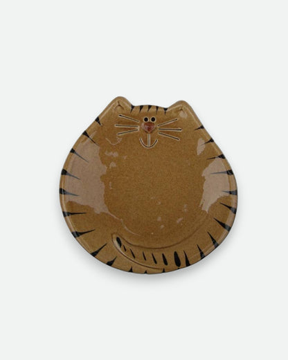 5" Ceramic Cat Dish: Stripes