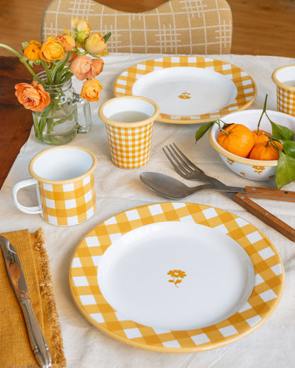 Max Humphrey x CCH Gingham Enamelware Dinner Plate