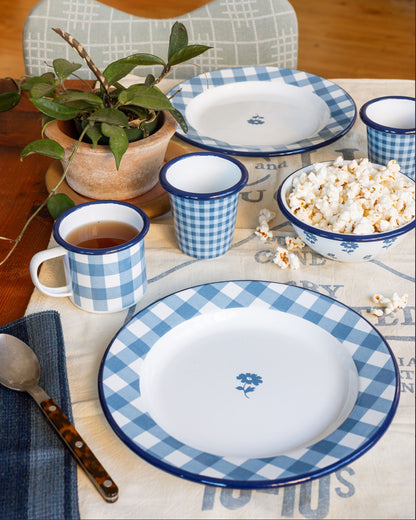 Max Humphrey x CCH Gingham Enamelware Dinner Plate