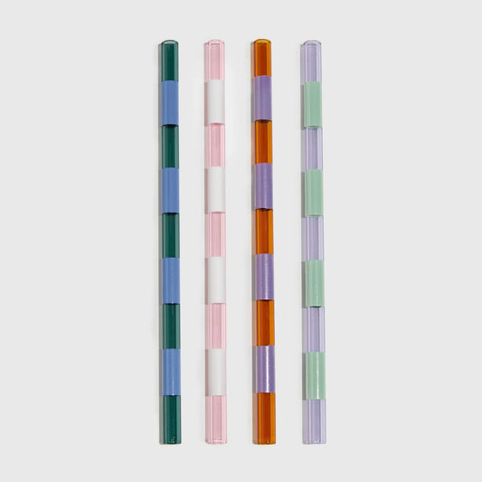 Two Tones Straws, set of 4