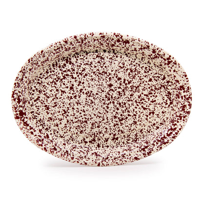 Splatter Enamelware Oval Platter (Color Variants)