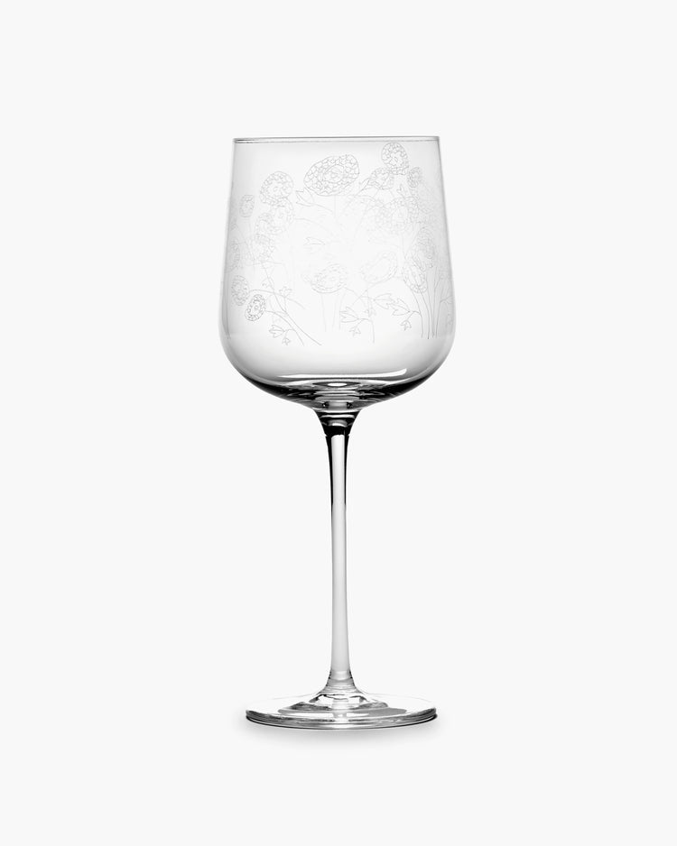 Marni Midnight Flowers Large Wine Glass