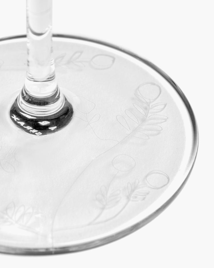Marni Midnight Flowers White Wine Glass
