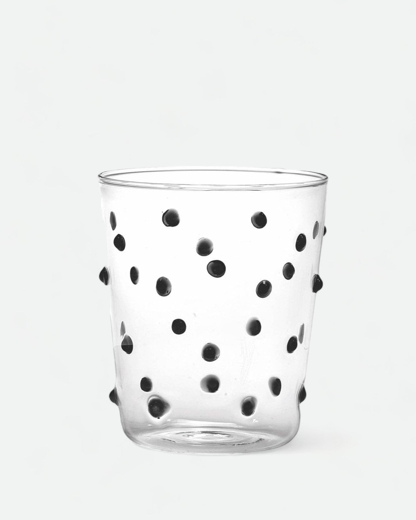 Black Dots Glass Tumbler