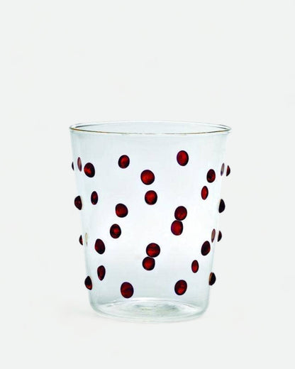 Yellow Dots Glass Tumbler