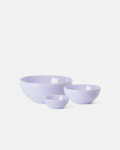 Milk Glass Bowl - Lavender