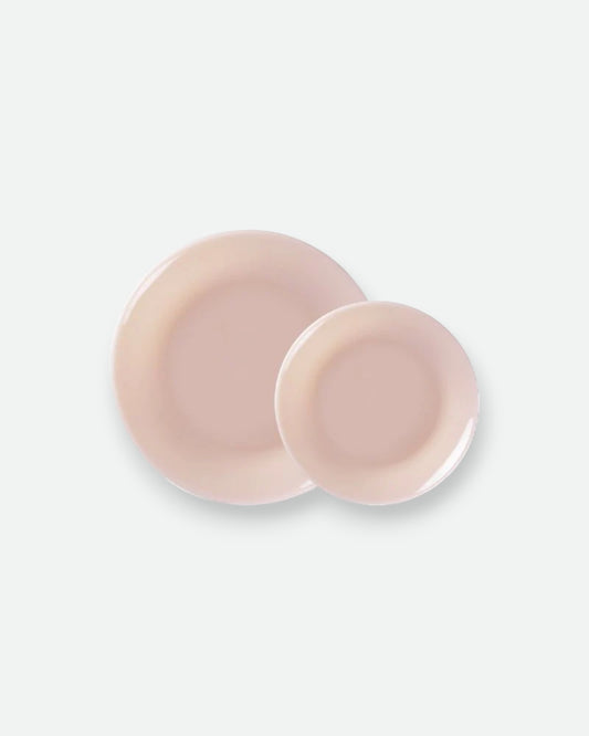 Milk Glass Plate - Peach