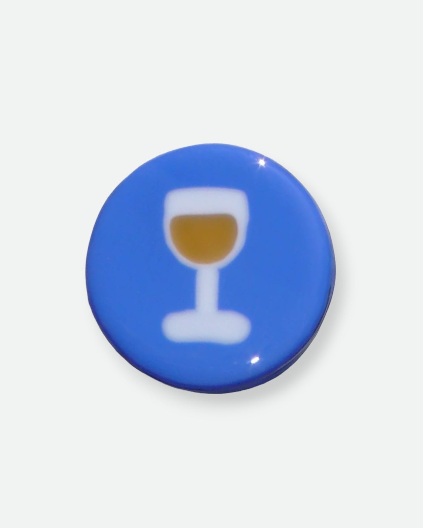 Happy Hour Glass Coaster - Blue White Wine