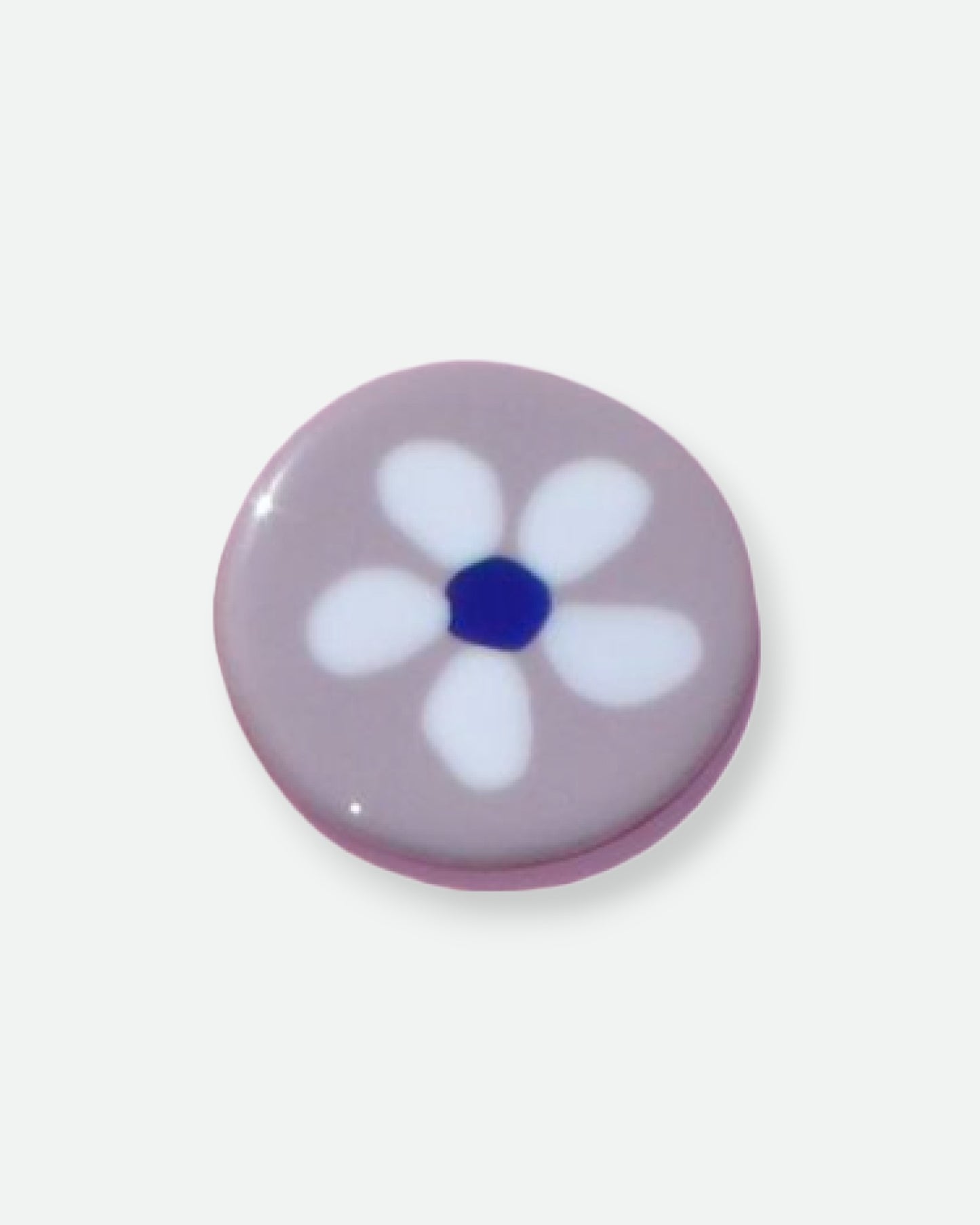 Flower Glass Coaster - Lavender White