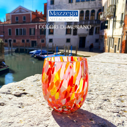 Murano Wine Tumbler -  Red