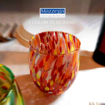 Murano Wine Tumbler -  Red