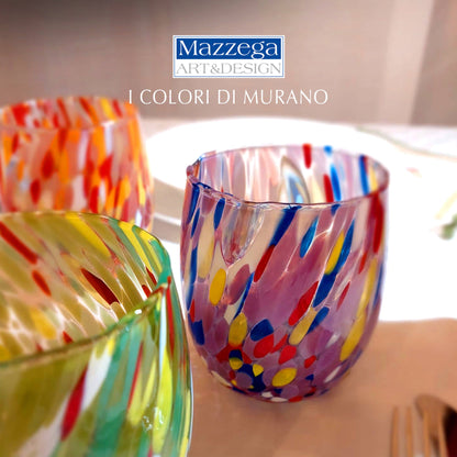 Murano Wine Tumbler -  Purple