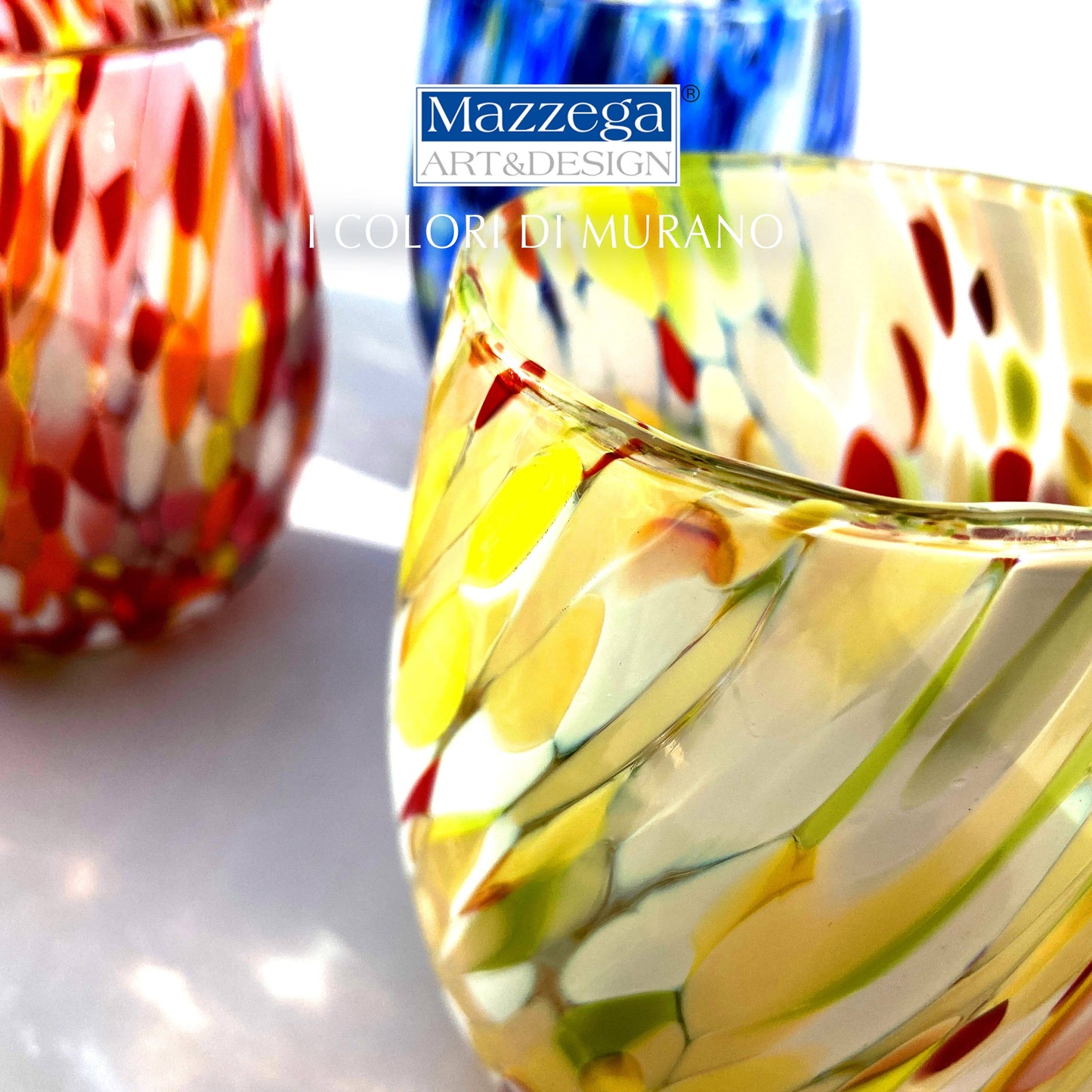 Murano Wine Tumbler -  Yellow