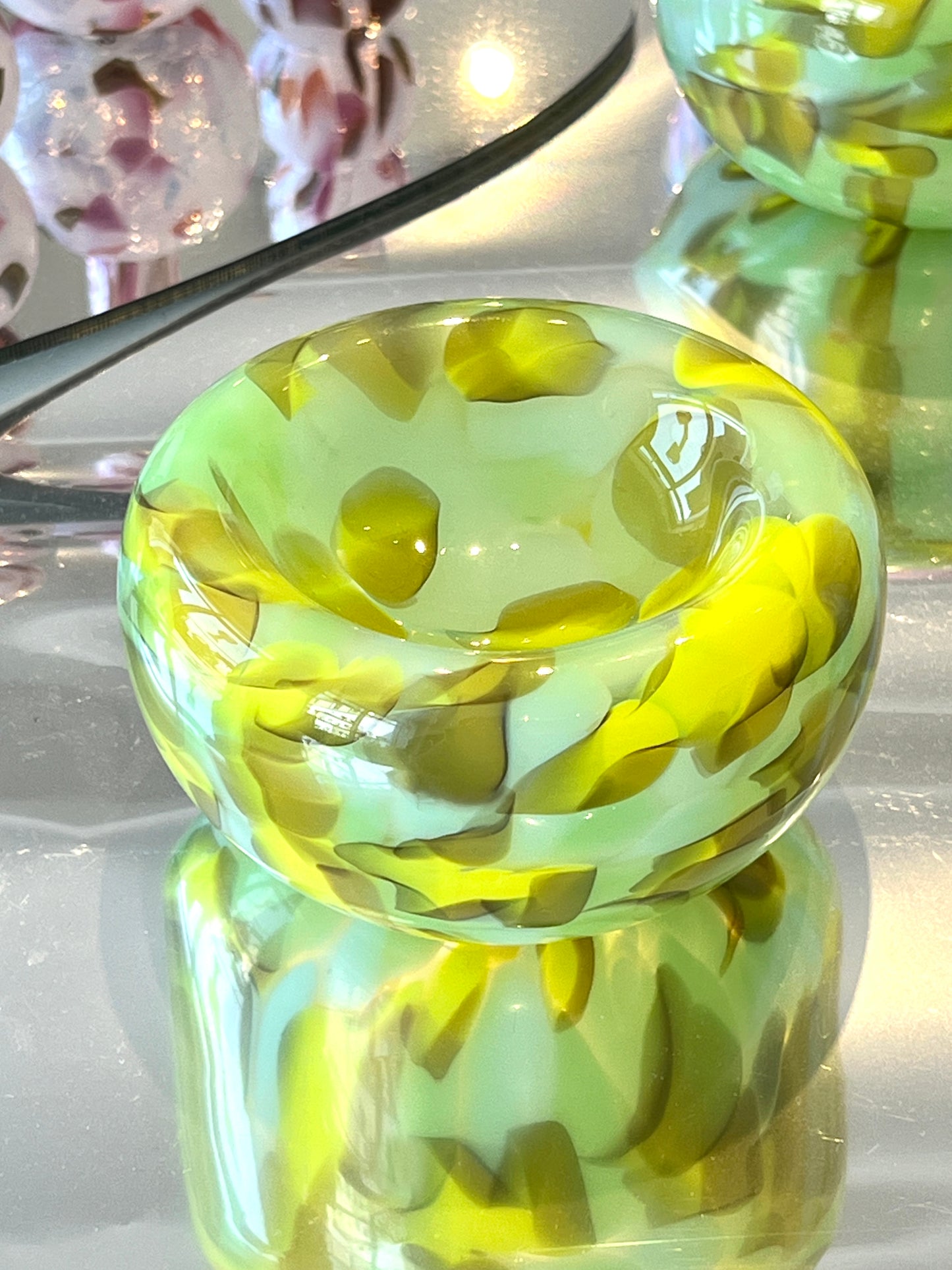 Glass Blown Multi-Color Nest Bowl