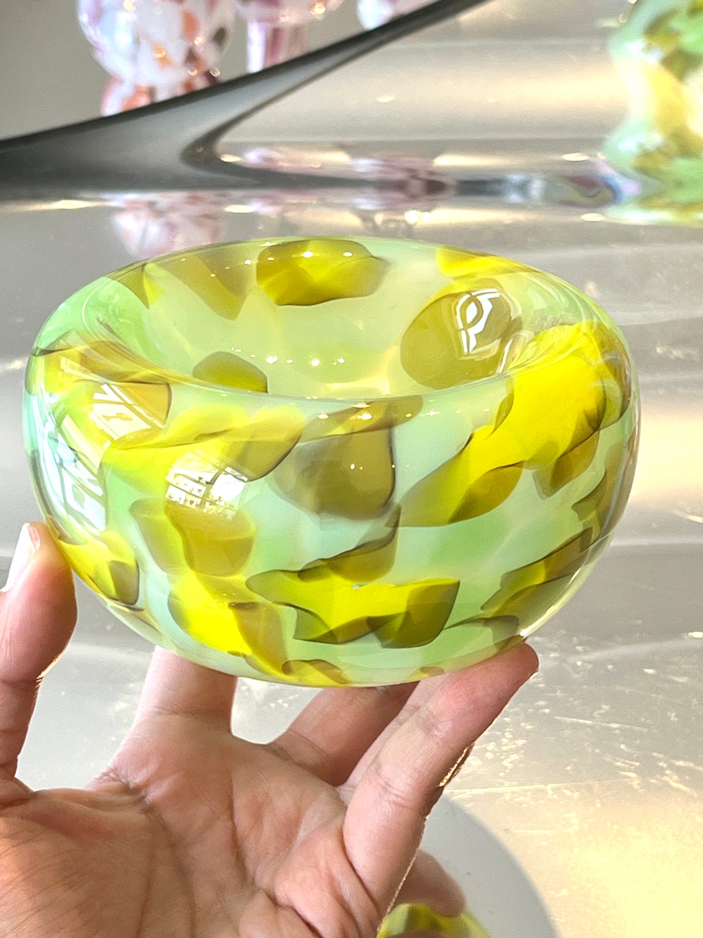 Glass Blown Multi-Color Nest Bowl