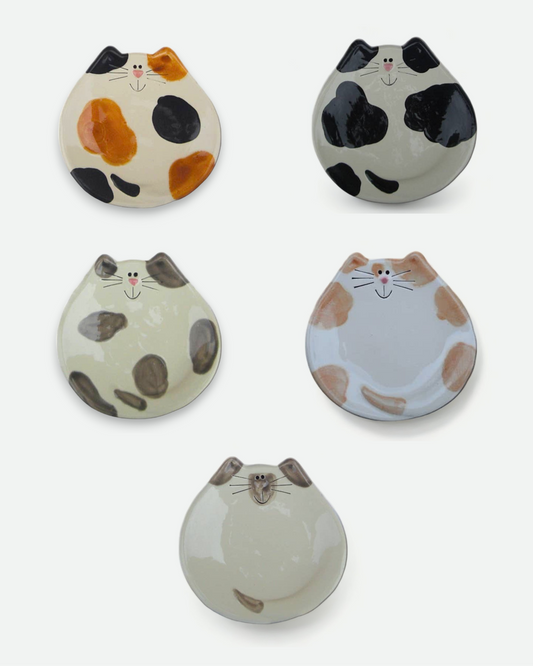 5" Ceramic Cat Dish: Spots