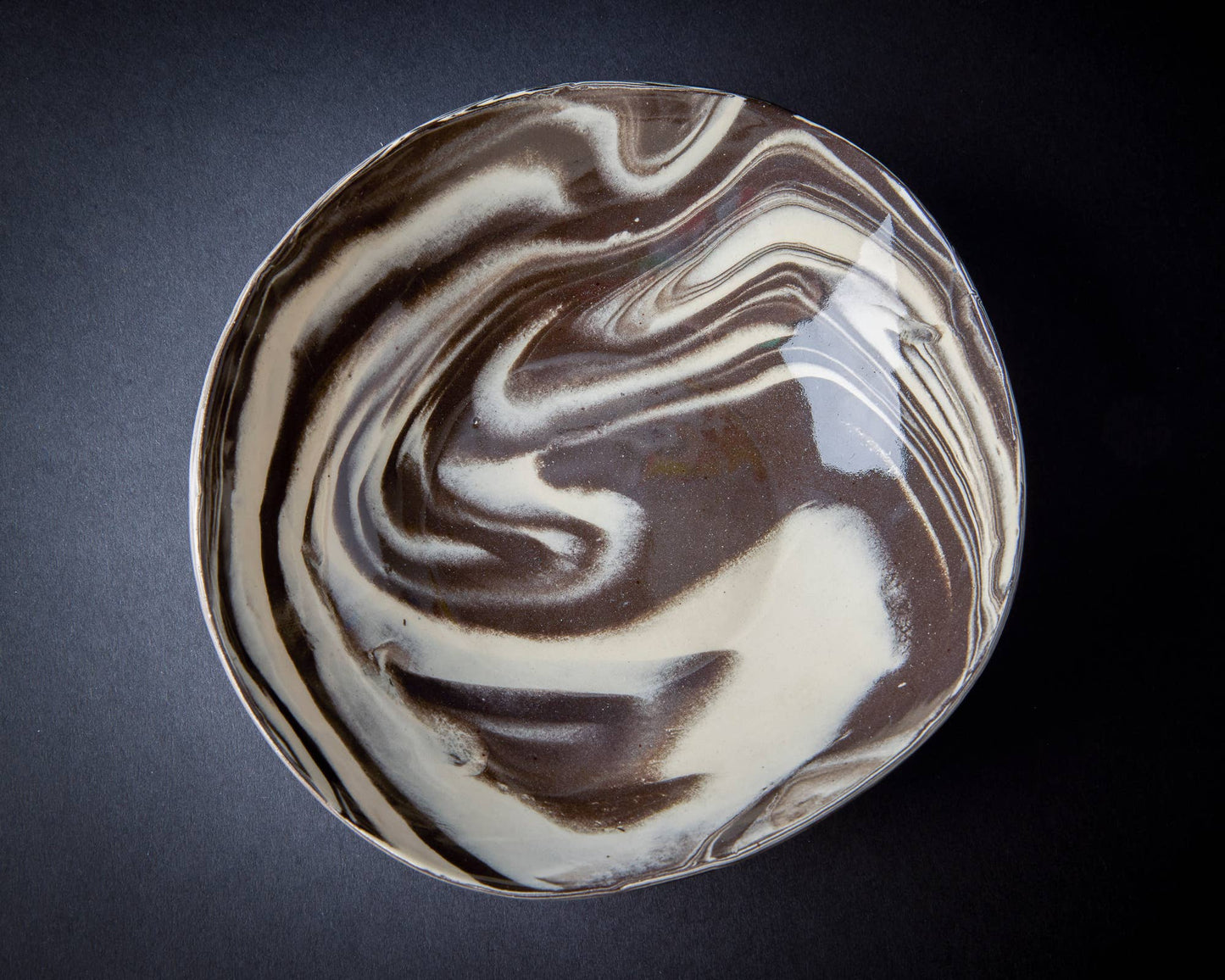 Smoke & Cream Marbled Bowl