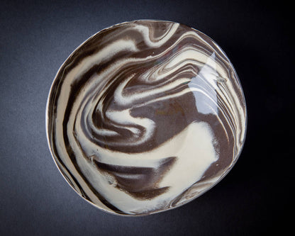 Smoke & Cream Marbled Bowl