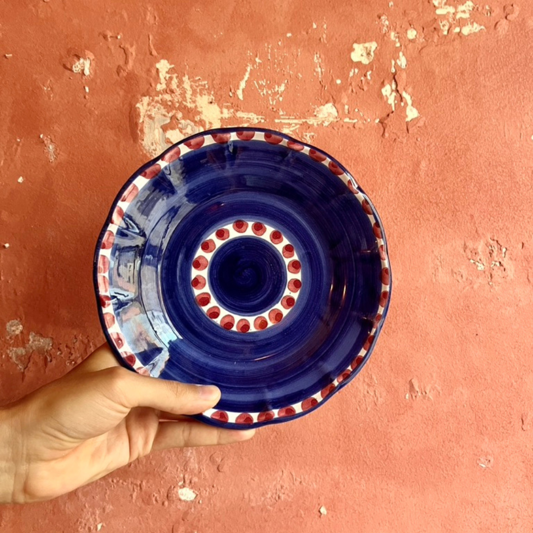 Azura Salad Plate - Handmade & Hand Painted on the Amalfi