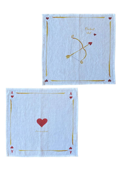 Ace of my heart / Perfect Shot - Linen Napkin Set 