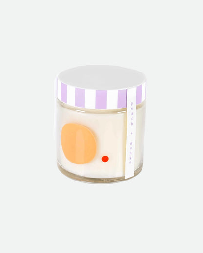 Peach + Mango Hand-painted Glass Candle