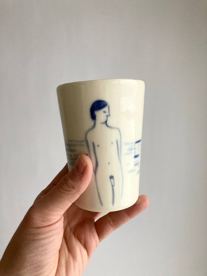 Hand painted MATISSE Ceramic Cup: Female