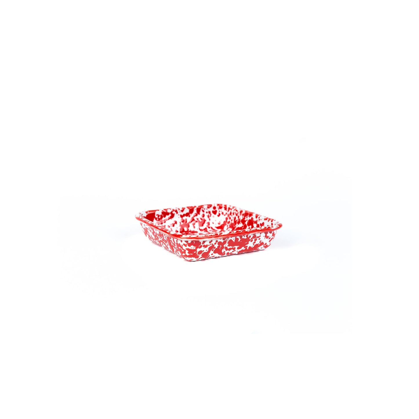 Splatter Enamelware Small Square Dish (Color Variants)