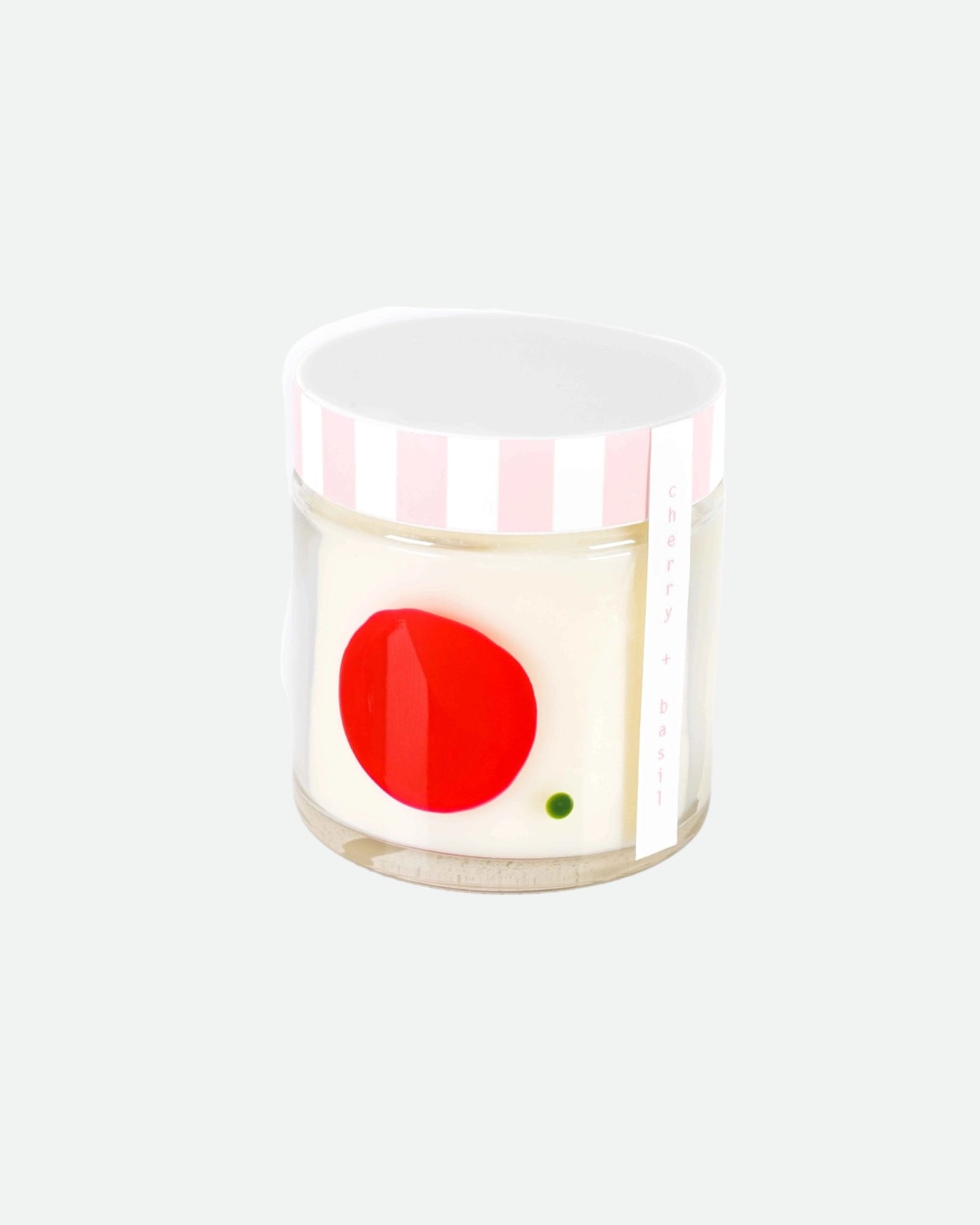 Cherry + Basil Hand-painted Glass Candle