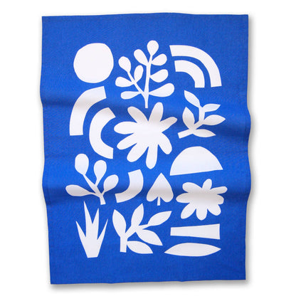 Blue Cut Out Tea Towel