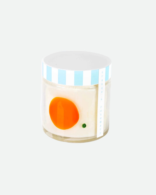 Orange + Rosemary Hand-painted Glass Candle