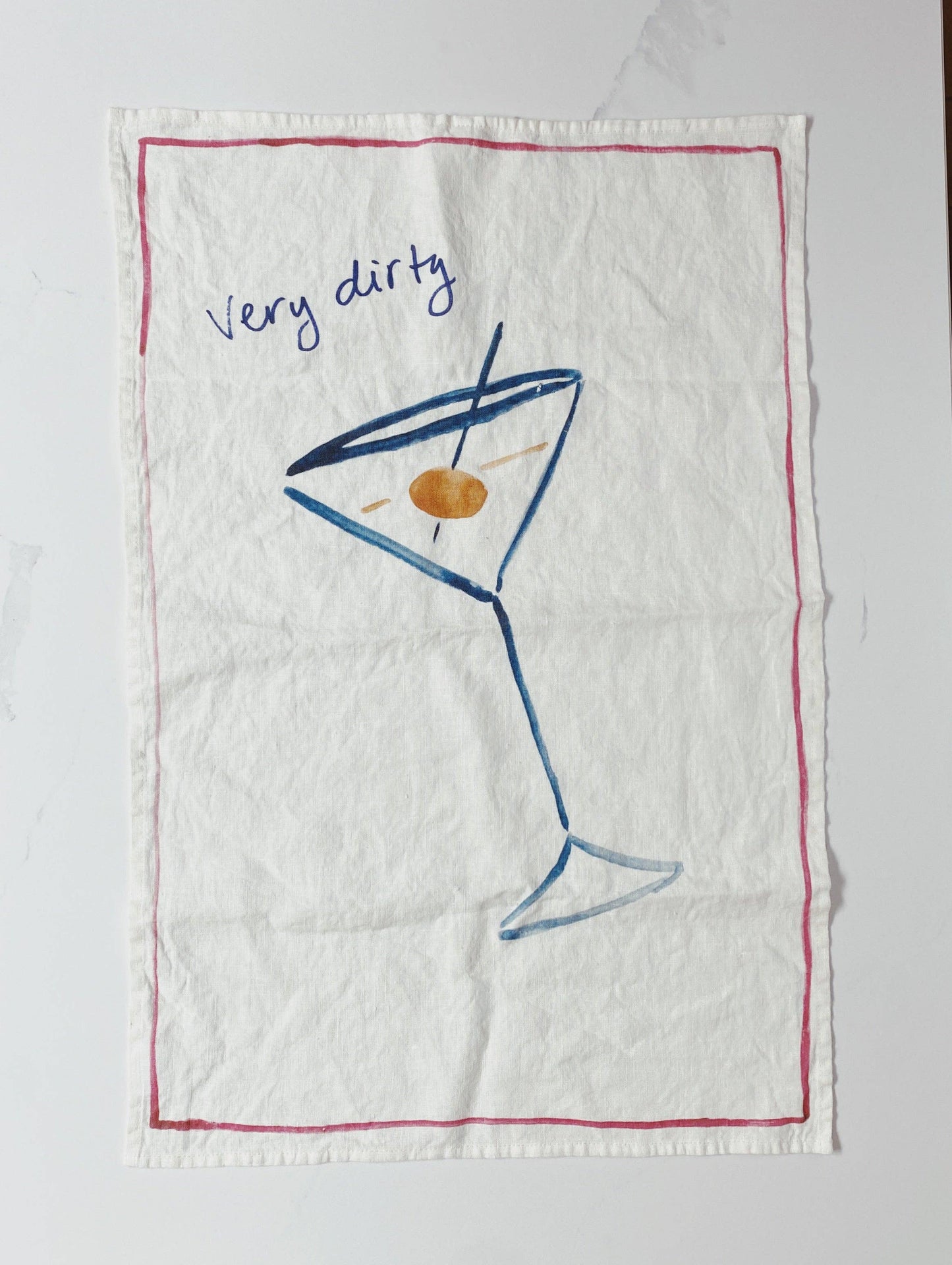 Very Dirty Martini - Linen Tea Towel