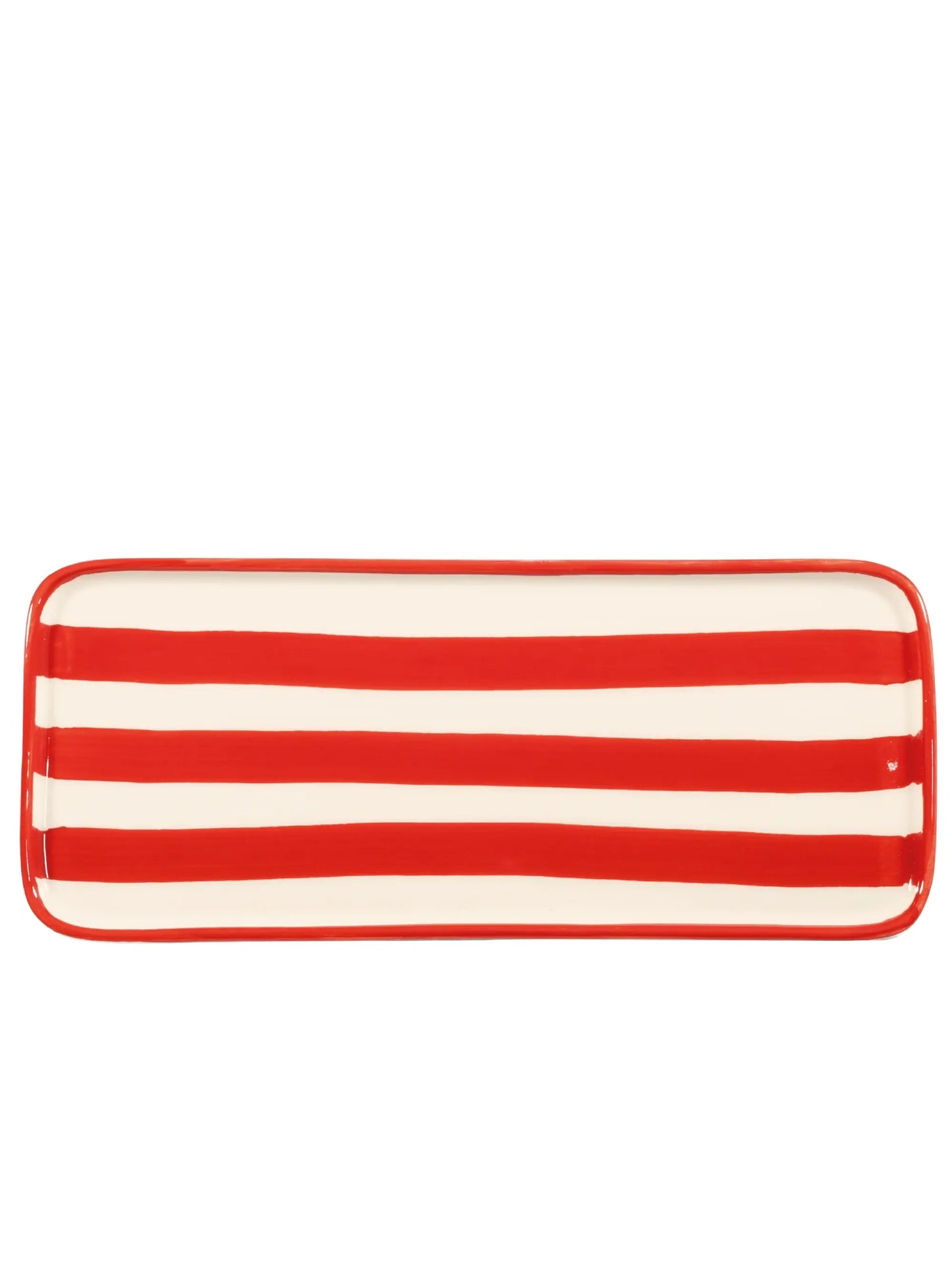 Lido Red Rectangular Plate