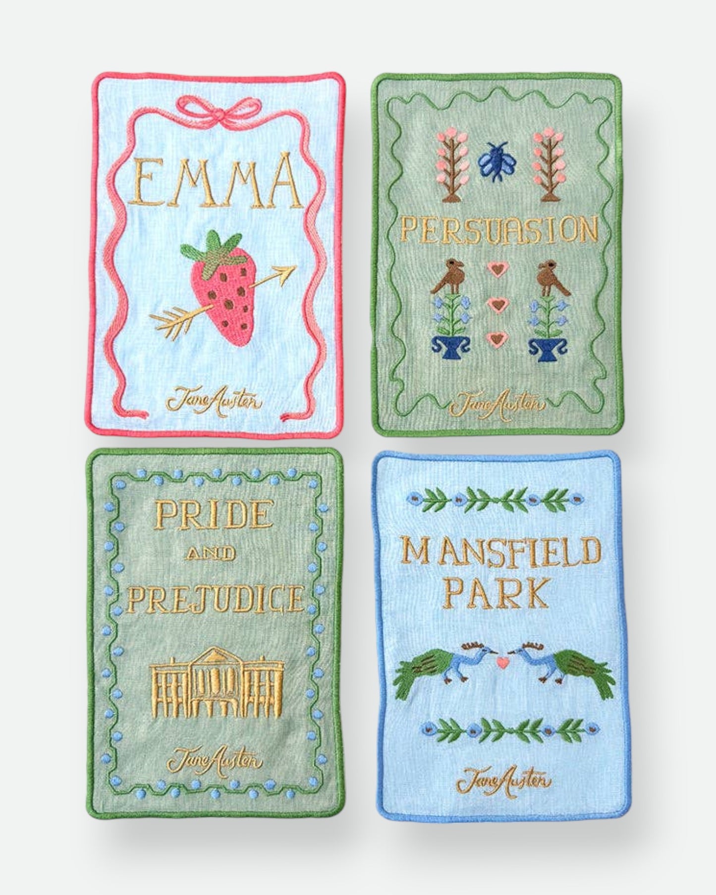 Jane Austen Cocktail Napkins, Set of 4